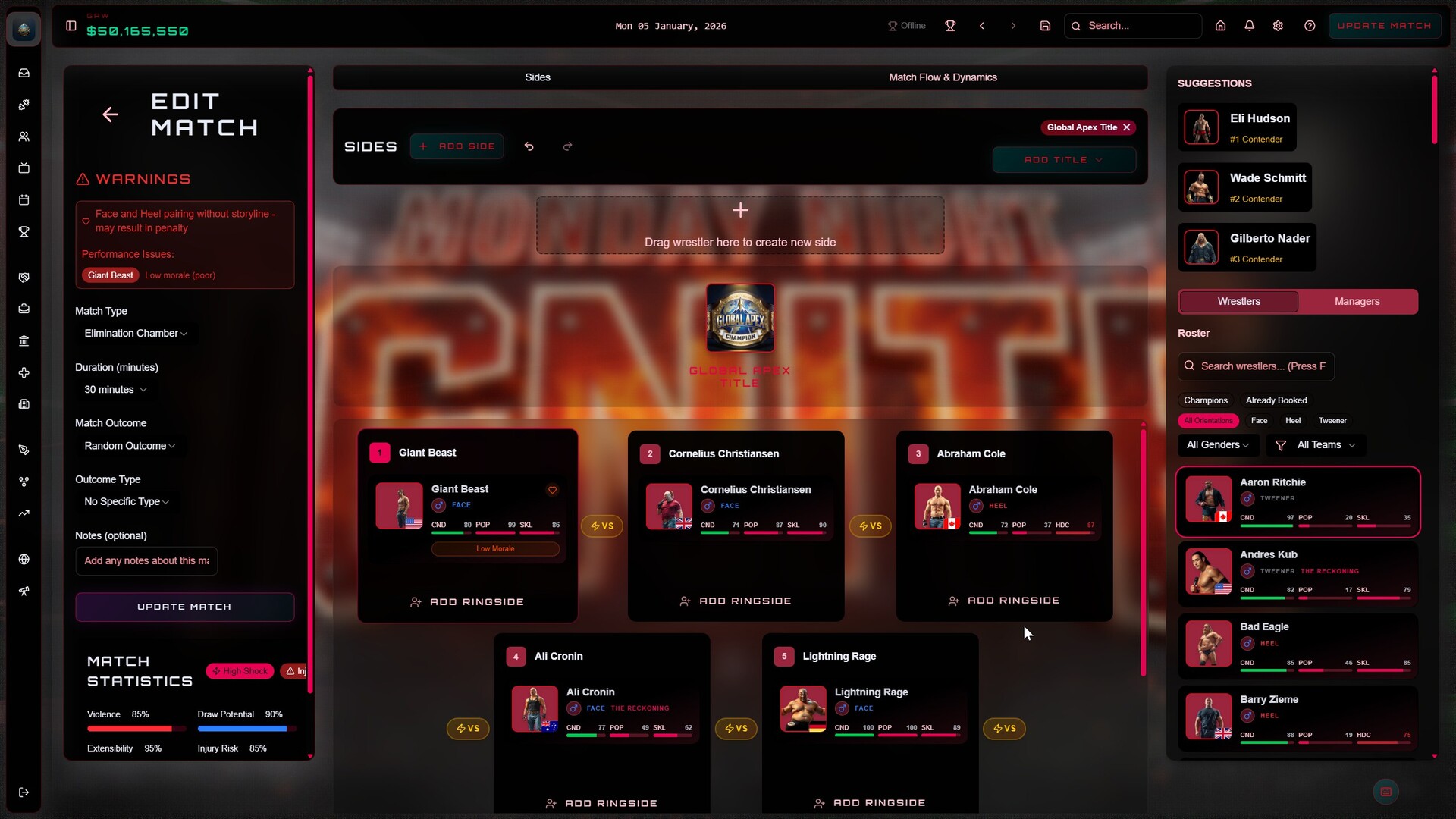 Booker Blitz — Match Editor