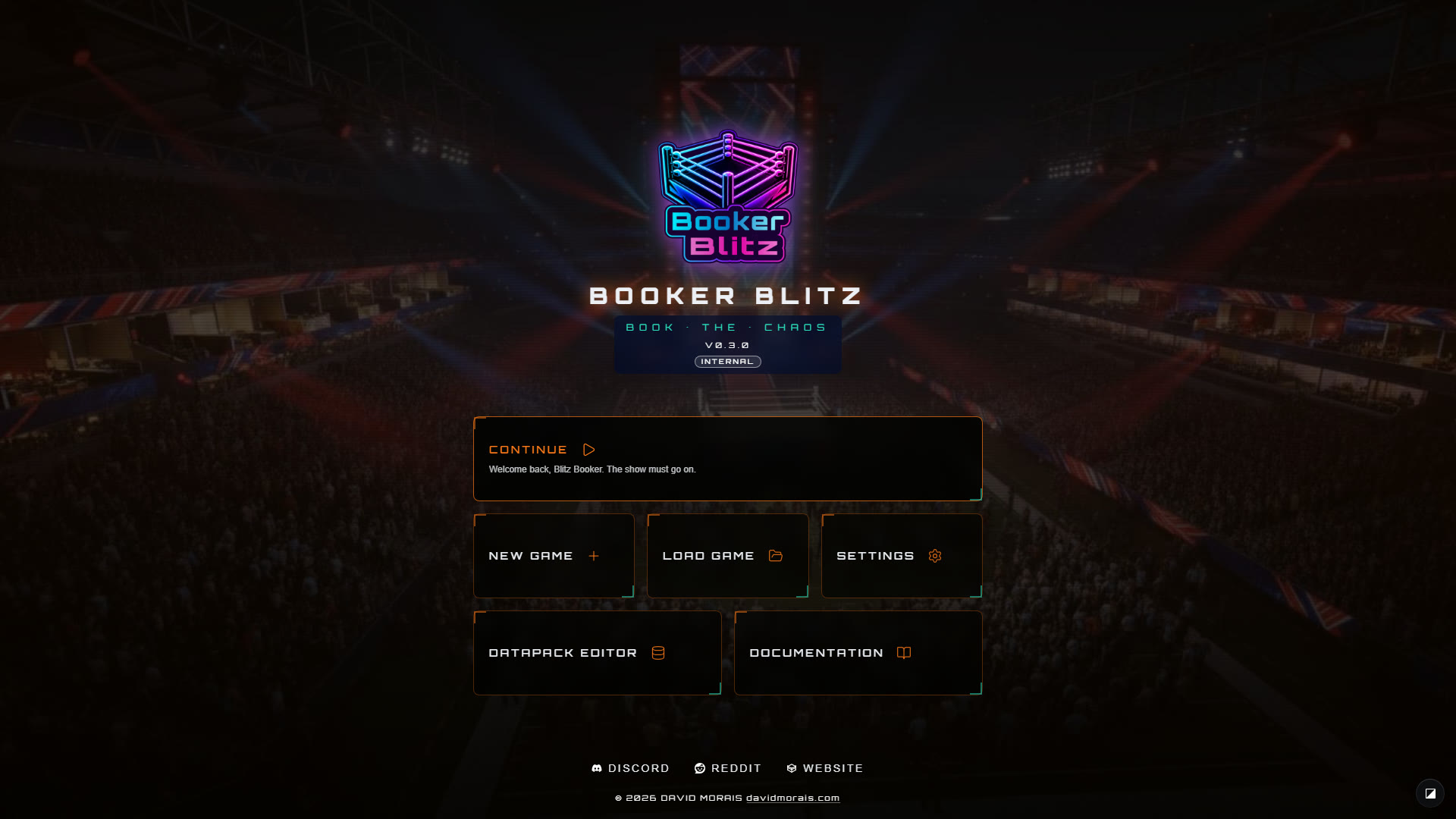 Main menu in a custom theme